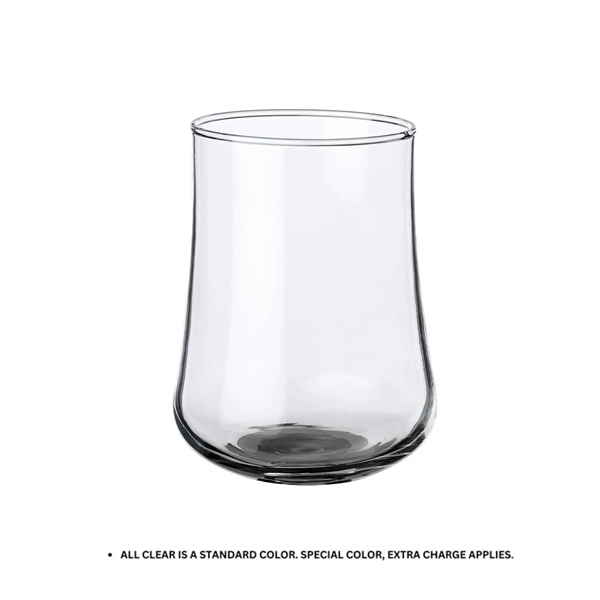 Elegant stemless rose bud glasses, 15.5 oz. plus 1 color silkscreen... from ASI 37218 Athena Promo (tm)