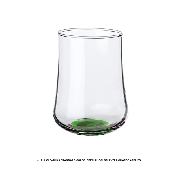 Elegant stemless rose bud glasses, 15.5 oz. plus 1 color silkscreen... from ASI 37218 Athena Promo (tm)