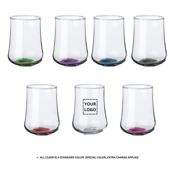 Elegant stemless rose bud glasses, 15.5 oz. plus 1 color silkscreen... from ASI 37218 Athena Promo (tm)