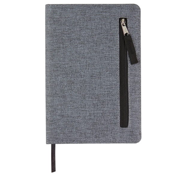 6" x 8" journal with 80 lined sheets and zippered pocket.... from ASI 52840 Evans Manufacturing