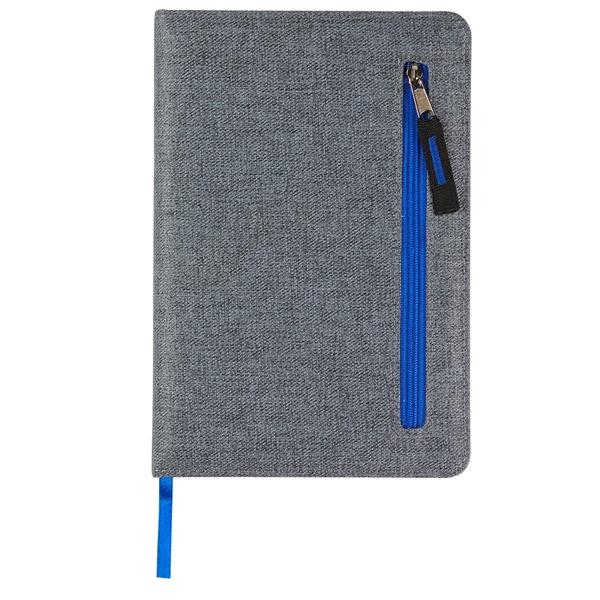 6" x 8" journal with 80 lined sheets and zippered pocket.... from ASI 52840 Evans Manufacturing