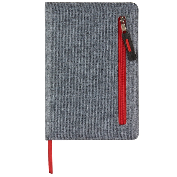 6" x 8" journal with 80 lined sheets and zippered pocket.... from ASI 52840 Evans Manufacturing