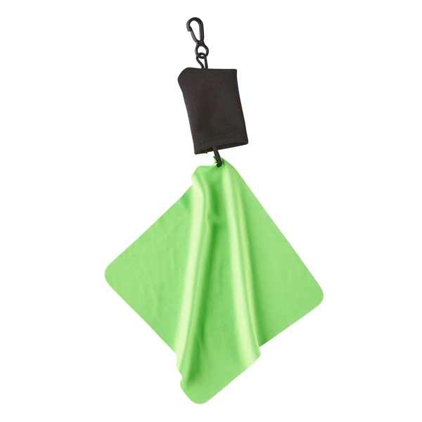 2 1/4" x 1 3/4" Stuff-It microfiber cleaning cloth with lobster-style... from ASI 52840 Evans Manufacturing