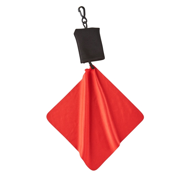 2 1/4" x 1 3/4" Stuff-It microfiber cleaning cloth with lobster-style... from ASI 52840 Evans Manufacturing