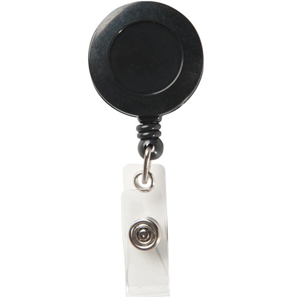 Retractable badge reel holder with 30" nylon cord, snap lock and... from ASI 52840 Evans Manufacturing