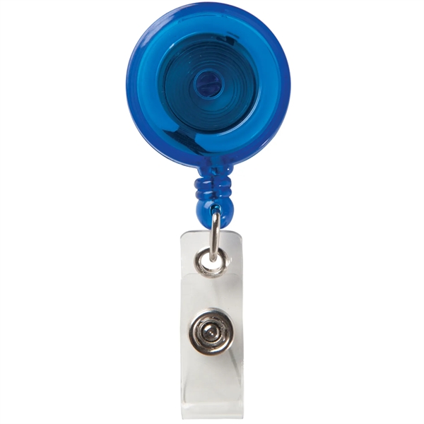 Retractable badge reel holder with 30" nylon cord, snap lock and... from ASI 52840 Evans Manufacturing