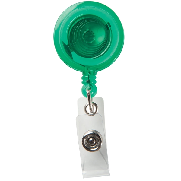 Retractable badge reel holder with 30" nylon cord, snap lock and... from ASI 52840 Evans Manufacturing