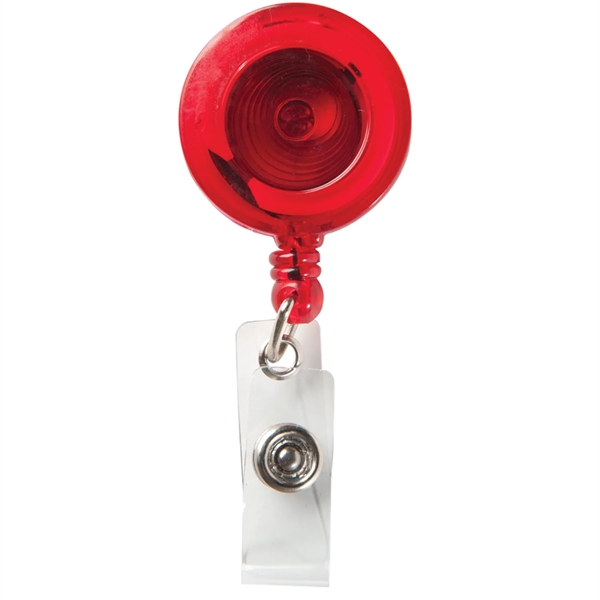 Retractable badge reel holder with 30" nylon cord, snap lock and... from ASI 52840 Evans Manufacturing