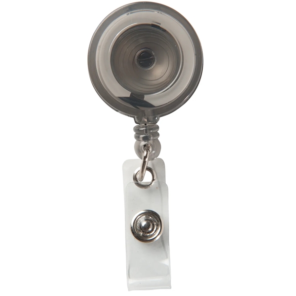 Retractable badge reel holder with 30" nylon cord, snap lock and... from ASI 52840 Evans Manufacturing