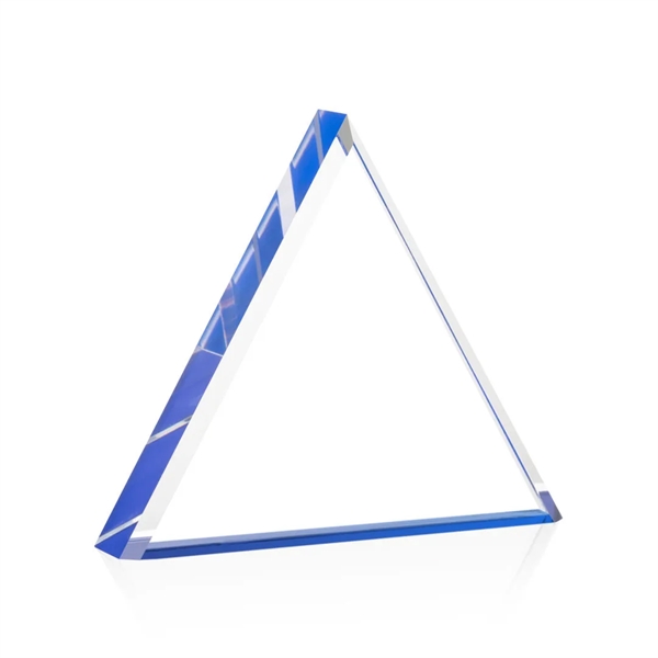 The brilliant **1" thick** freestanding Brighton Pyramid Sapphire Acrylic Award features... from ASI 84592 St Regis Group / St Regis
