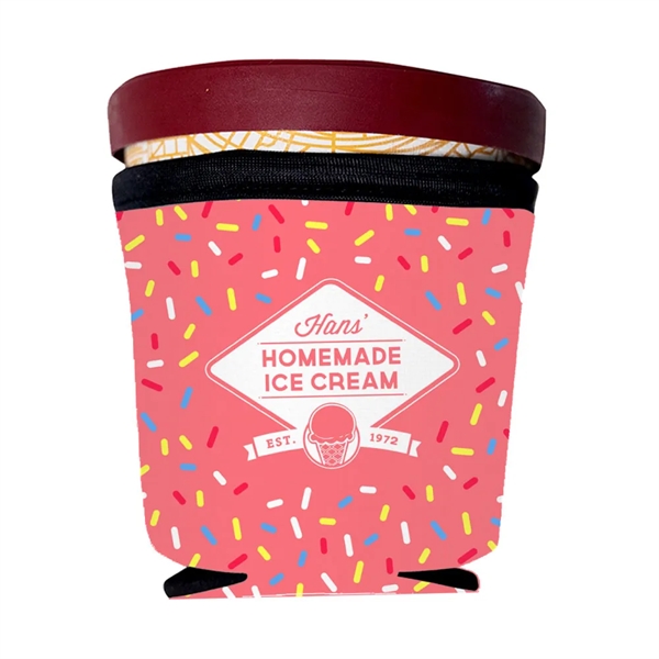 Collapsible Neoprene Ice Cream Pint Coolie - Full Color... from ASI 68366 Makana Line LLC / Makana Line