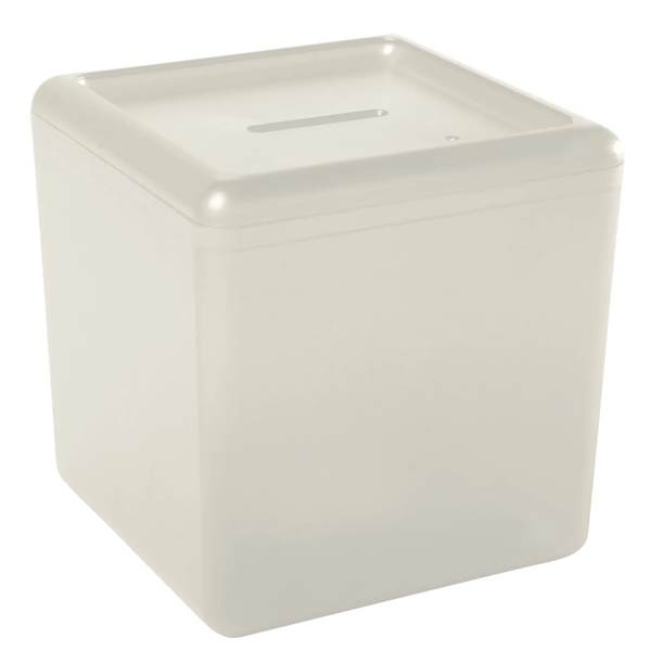 Square shaped bank with money slot on top.... from ASI 52840 Evans Manufacturing