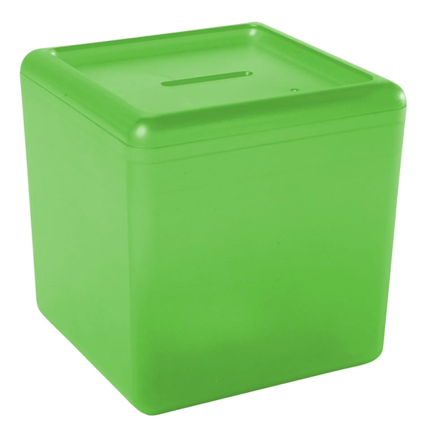 Square shaped bank with money slot on top.... from ASI 52840 Evans Manufacturing