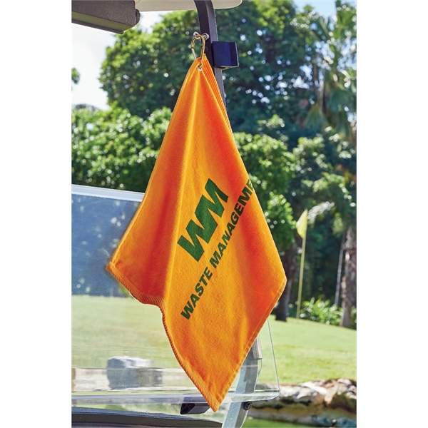 Turkish signature ultraweight golf towel measuring 16" x 25".... from ASI 91605 Towel Specialties