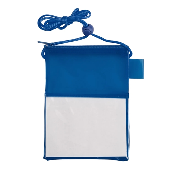 Badge holder with adjustable toggle, front pocket, back pocket and side... from ASI 52840 Evans Manufacturing