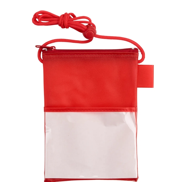 Badge holder with adjustable toggle, front pocket, back pocket and side... from ASI 52840 Evans Manufacturing