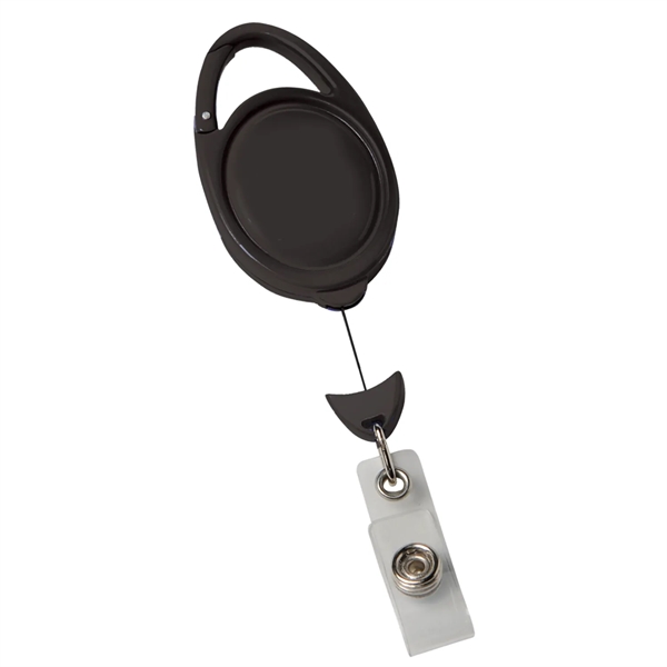 Clip-on retractable badge holder with carabiner clip.... from ASI 52840 Evans Manufacturing