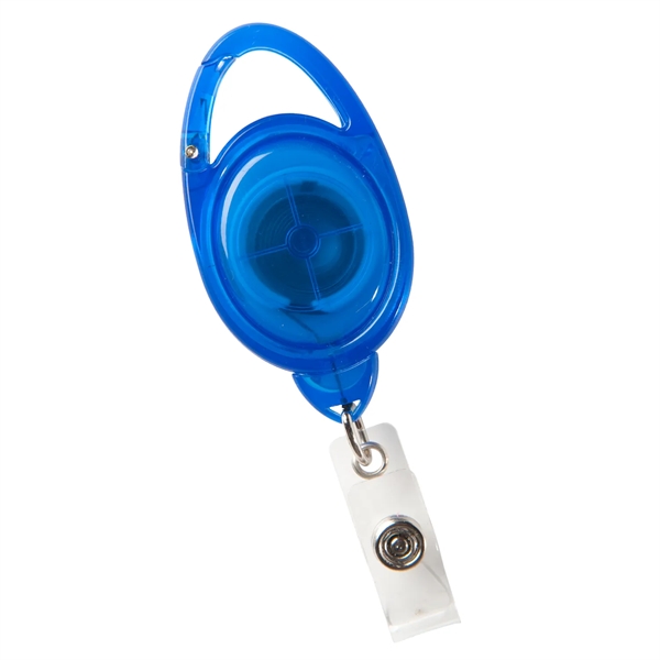 Clip-on retractable badge holder with carabiner clip.... from ASI 52840 Evans Manufacturing