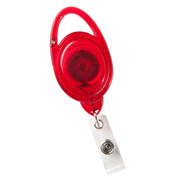 Clip-on retractable badge holder with carabiner clip.... from ASI 52840 Evans Manufacturing