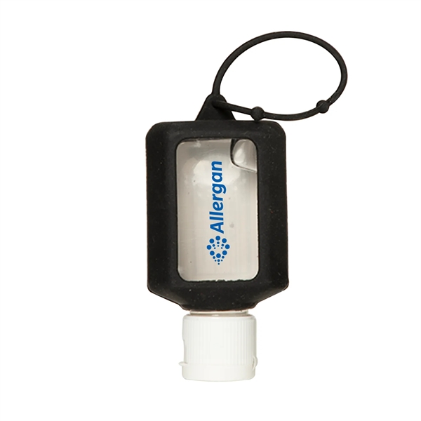 1 oz. clear bottle of citrus-scented hand sanitizer with a silicone... from ASI 52840 Evans Manufacturing