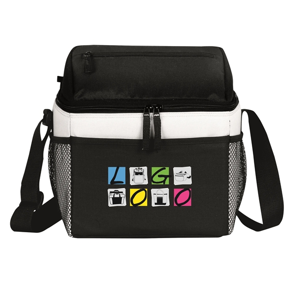 Tri-Color 8 bottle cooler made of poly + PU. Insulated, heat-sealed... from ASI 46420 Continental Mkting Svc Inc