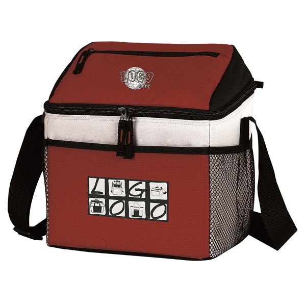 Tri-Color 8 bottle cooler made of poly + PU. Insulated, heat-sealed... from ASI 46420 Continental Mkting Svc Inc