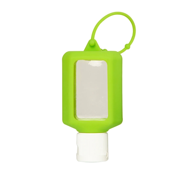 1 oz. clear bottle of citrus-scented hand sanitizer with a silicone... from ASI 52840 Evans Manufacturing