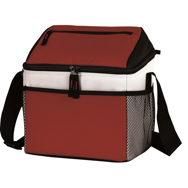 Tri-Color 8 bottle cooler made of poly + PU. Insulated, heat-sealed... from ASI 46420 Continental Mkting Svc Inc