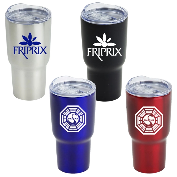 30 oz. stainless steel double wall insulated tumbler featuring a clear... from ASI 57956 Graphco line