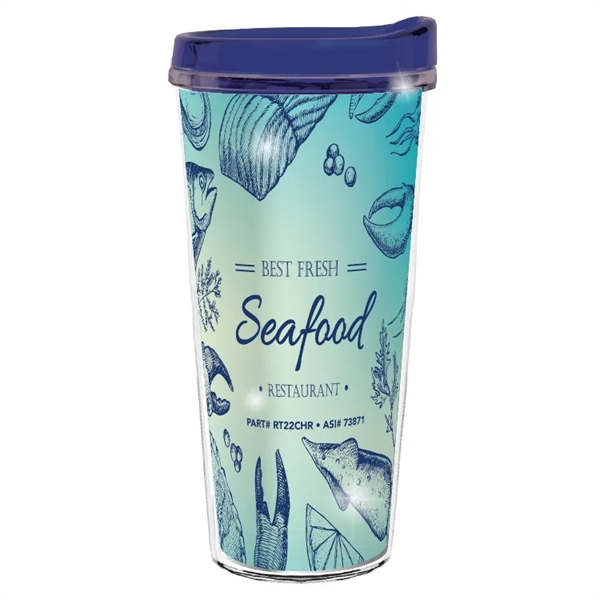 Double-wall insulated, clear Tritan™ tumbler with chrome insert available in 16... from ASI 73871 Next Promotions LLC