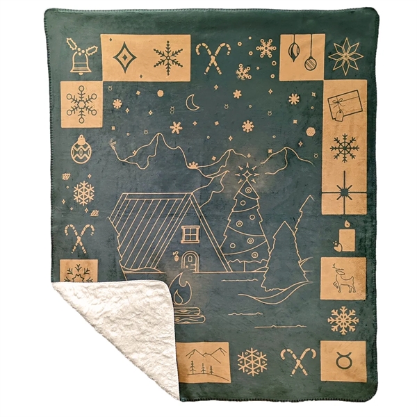 60" x 80" polyester Sherpa style plush blanket.... from ASI 61125 Hit Promotional Products / Hit®