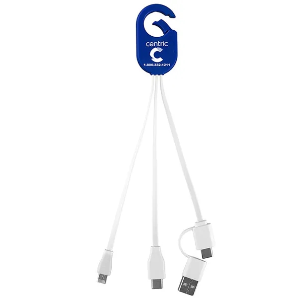 5-in-1 charging cable with Micro USB and Type-C connectors.... from ASI 62660 Innovation Line