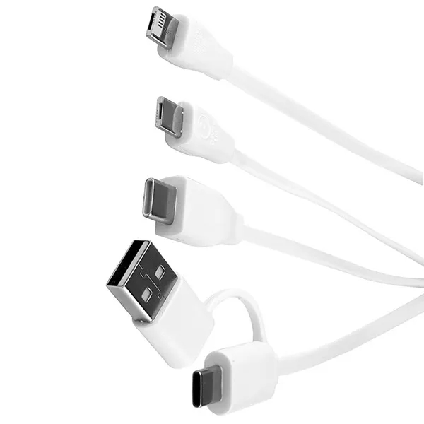 5-in-1 charging cable with Micro USB and Type-C connectors.... from ASI 62660 Innovation Line