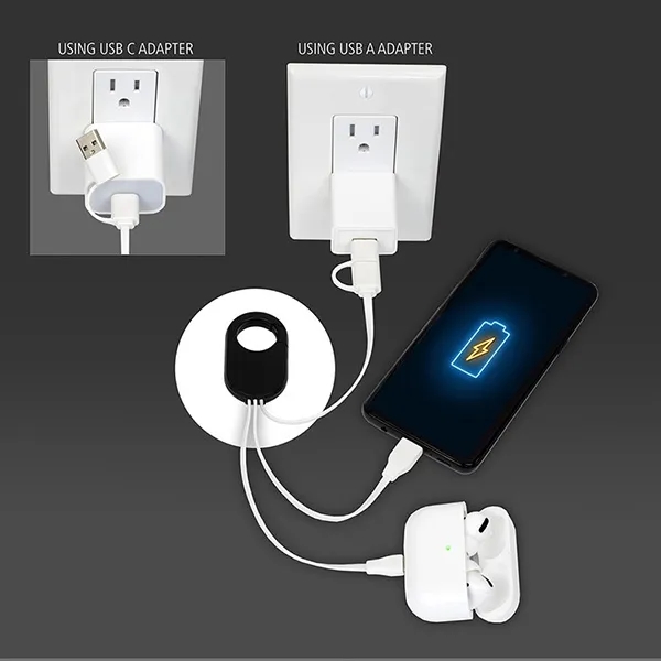 5-in-1 charging cable with Micro USB and Type-C connectors.... from ASI 62660 Innovation Line