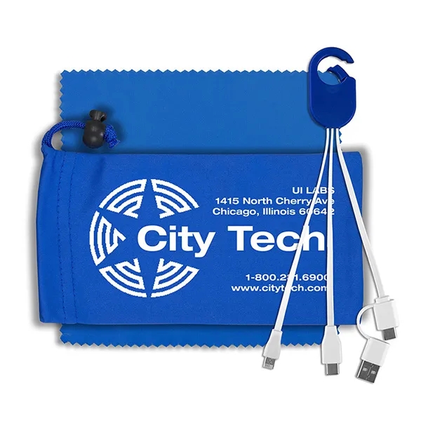 Tech kit with 5-in-1 charging cable and microfiber cleaning cloth.... from ASI 62660 Innovation Line