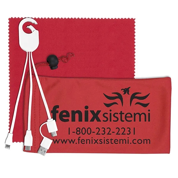 Tech kit with 5-in-1 charging cable and microfiber cleaning cloth.... from ASI 62660 Innovation Line