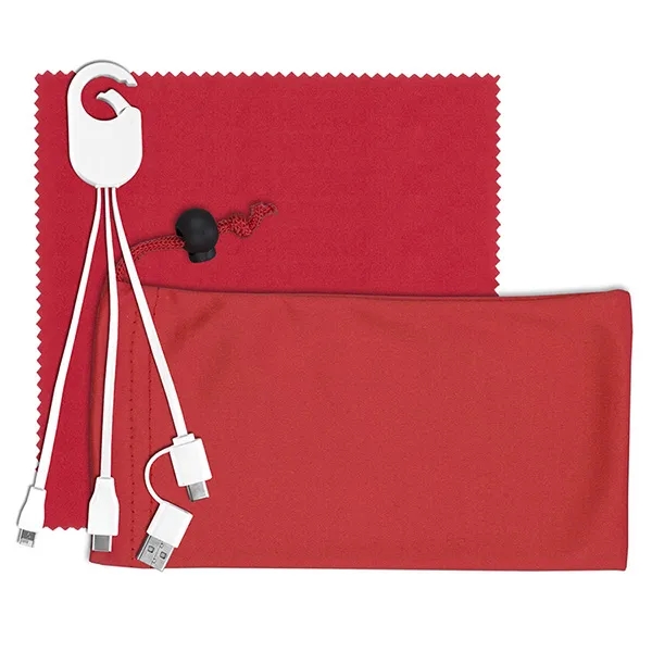 Tech kit with 5-in-1 charging cable and microfiber cleaning cloth.... from ASI 62660 Innovation Line