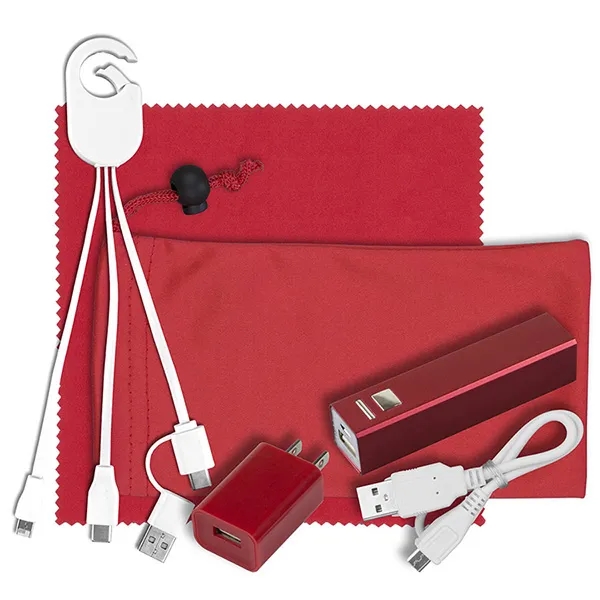 Tech kit with a microfiber cleaning cloth, USB wall charger and... from ASI 62660 Innovation Line