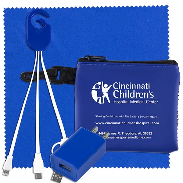 Tech kit with a 6" x 6" microfiber cleaning cloth, USB... from ASI 62660 Innovation Line