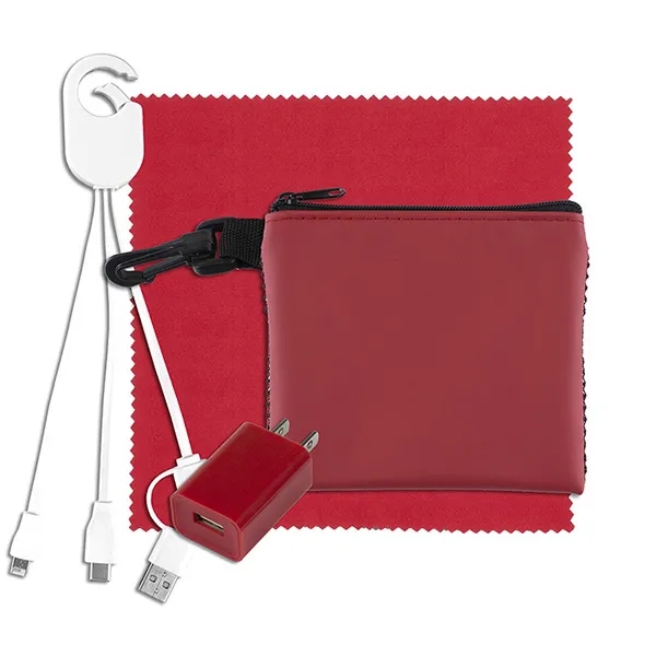 Tech kit with a 6" x 6" microfiber cleaning cloth, USB... from ASI 62660 Innovation Line