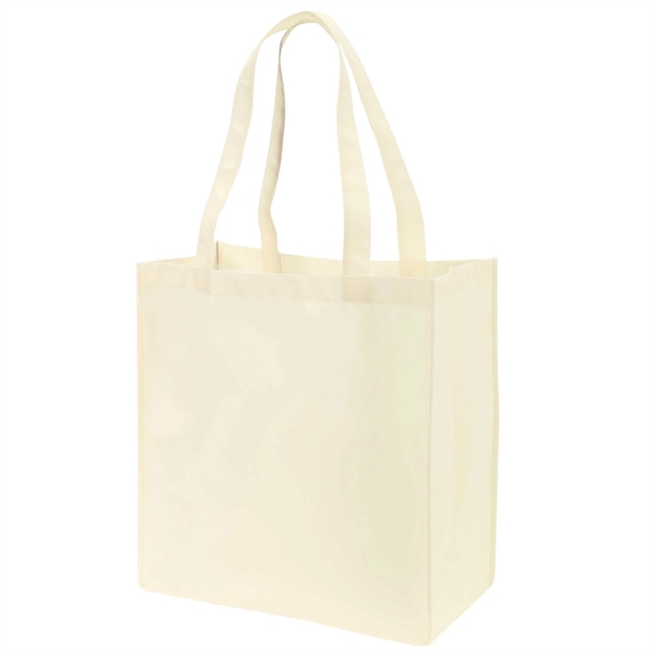 Large non-woven tote bag with handles and gusset; made of 100GM... from ASI 39820 Opusline (Benmex) / Opus Line