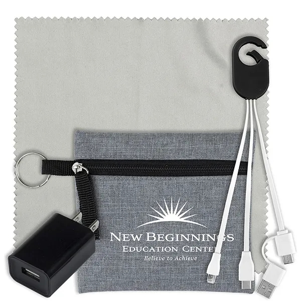 Mobile Tech Kit with 6" microfiber cloth, charging cable with MicroUSB... from ASI 62660 Innovation Line