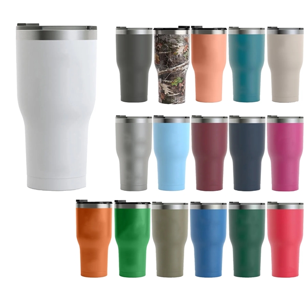 RTIC 30 ounce ringed insulated stainless steel ringed tumbler with spill-proof... from ASI 74601 Calico