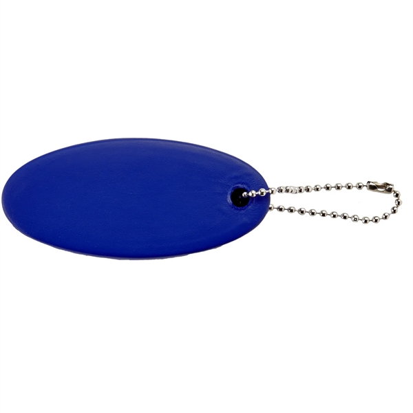 Oval shaped floating key tag with key ring... from ASI 52840 Evans Manufacturing