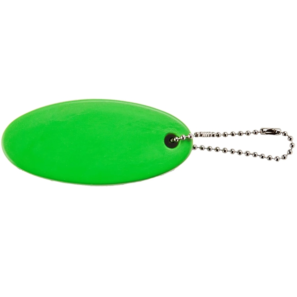 Oval shaped floating key tag with key ring... from ASI 52840 Evans Manufacturing