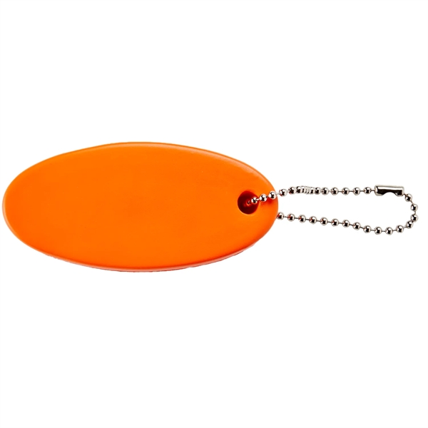 Oval shaped floating key tag with key ring... from ASI 52840 Evans Manufacturing