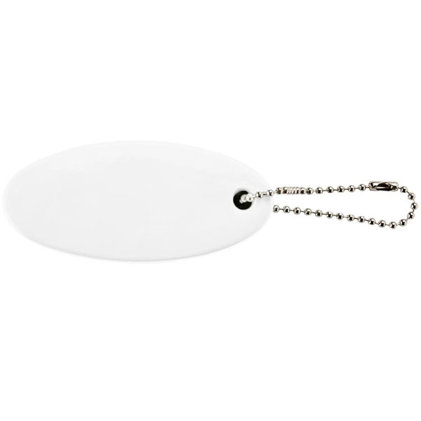 Oval shaped floating key tag with key ring... from ASI 52840 Evans Manufacturing