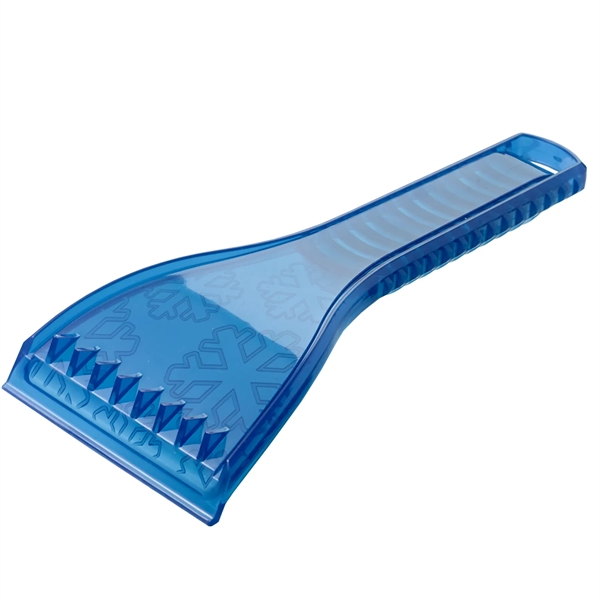 Plastic ice scraper with a snowflake design engraved on underside that... from ASI 52840 Evans Manufacturing