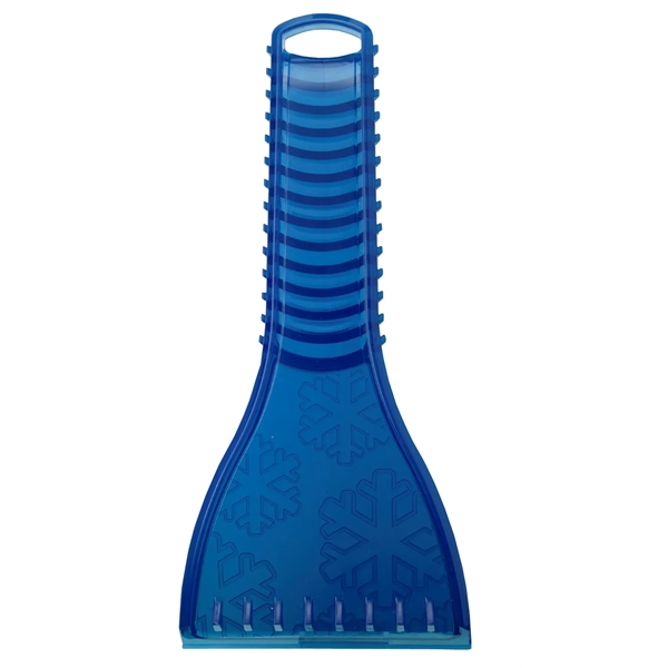Plastic ice scraper with a snowflake design engraved on underside that... from ASI 52840 Evans Manufacturing