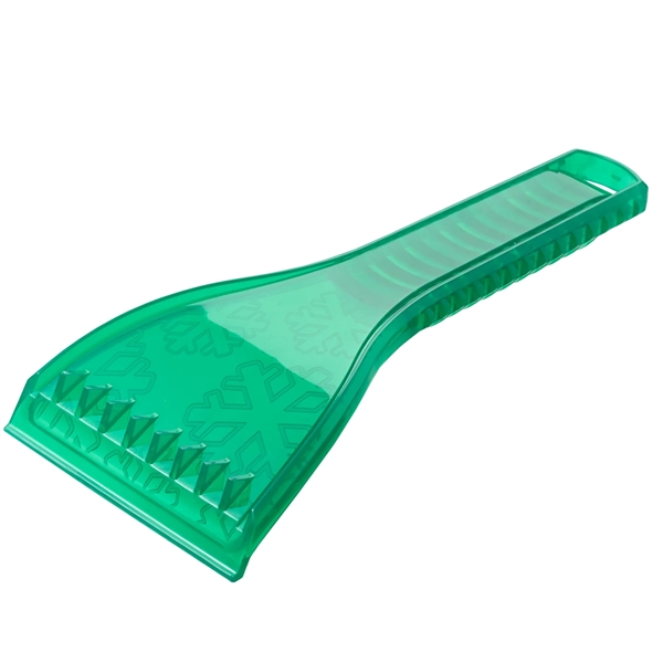Plastic ice scraper with a snowflake design engraved on underside that... from ASI 52840 Evans Manufacturing